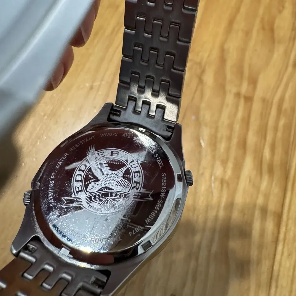 Eddie Bauer Men’s Watch - Dual Time, 5ATM O874 Silver